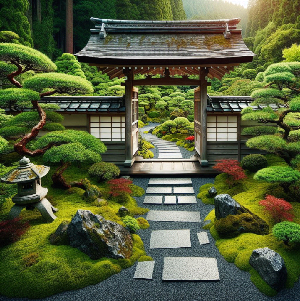 Japanese garden design features and techniques