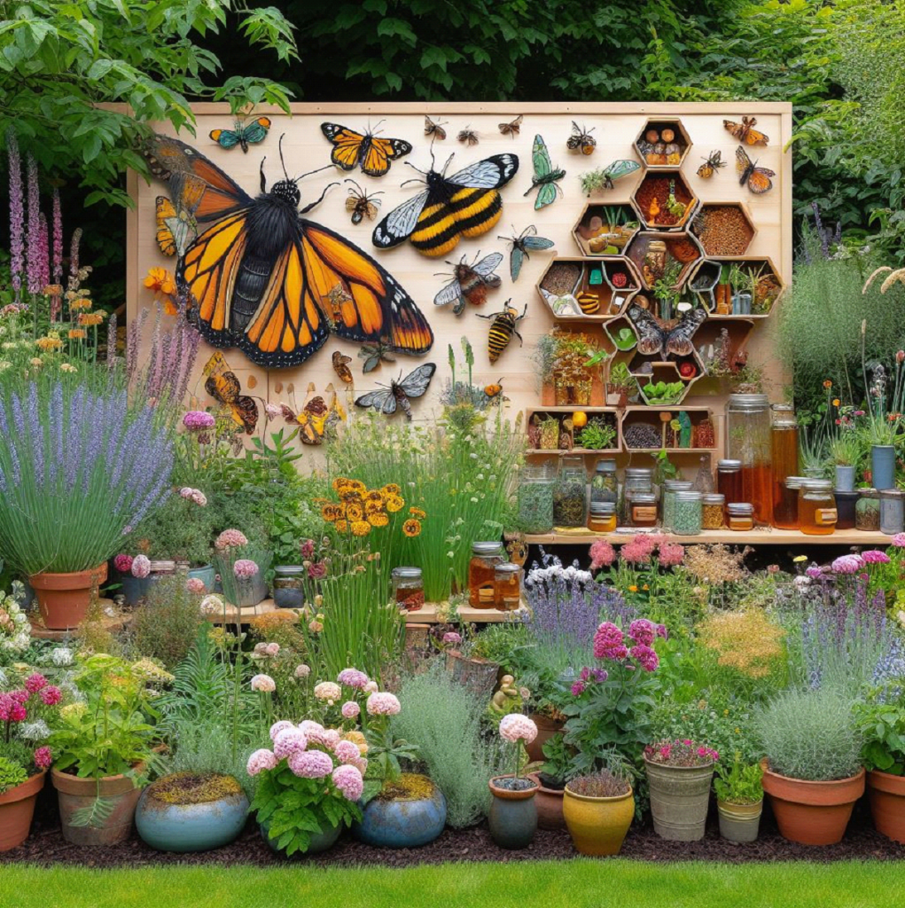 Pollinator-friendly garden design for bees and butterflies