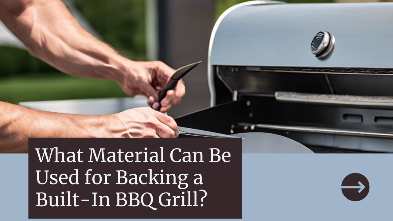 When backing a built-in BBQ grill, consider using brick for a durable, classic look and solid foundation. Stone offers exceptional durability and enhances your backyard's beauty. Concrete is sturdy, heat-resistant, and customizable to match your outdoor aesthetics. Metal like stainless steel or aluminum provides durability and heat resistance. Tile is another durable and heat-resistant option that's easy to clean. Stucco is versatile, low-maintenance, and enhances the look of your outdoor space. Composite wood is highly durable and environmentally friendly. Your choice impacts durability, aesthetics, and functionality, ensuring seamless integration with your outdoor space. ## Brick When backing a built-in BBQ grill, consider using bricks for a durable and classic look. Bricks are a popular choice for outdoor cooking areas due to their sturdiness and timeless appeal. Start by laying a solid foundation for your BBQ grill using bricks as the base. Stack the bricks in a sturdy pattern to create a strong support structure for your grill. Remember to leave enough space for ventilation to ensure proper airflow around the grill. Bricks are excellent at retaining heat, which is ideal for cooking on a BBQ grill. The thermal mass of bricks helps to distribute heat evenly, resulting in perfectly cooked meals every time. Additionally, bricks are resistant to high temperatures, making them a reliable choice for backing your BBQ grill. To enhance the aesthetic appeal of your outdoor cooking area, consider using different colored bricks or creating decorative patterns. You can also add a brick backsplash or countertop to complement the overall design. With bricks, you can achieve a classic and durable look for your built-in BBQ grill that will last for years to come. ## Stone Stone offers exceptional durability for your built-in BBQ grill, ensuring longevity and strength in your outdoor cooking space. Additionally, the natural beauty and aesthetic appeal of stone can elevate the look of your backyard, creating a stylish and sophisticated grilling area. Consider the benefits of using stone as the backing material for your BBQ grill to achieve a balance of functionality and visual charm. ### Stone Durability Wondering how well stone holds up over time as a backing material for a built-in BBQ grill? Stone is renowned for its exceptional durability, making it an excellent choice for outdoor applications like BBQ grill backings. When properly maintained, stone can withstand various weather conditions and high temperatures without deteriorating, ensuring long-lasting support for your grill setup. Here's a comparison of different types of stone commonly used for BBQ grill backing based on their durability: | **Stone Type** | **Durability** | **Maintenance** | | -------------- | -------------- | -------------- | | Granite | High | Low | | Slate | Medium | Medium | | Limestone | Low | High | ### Stone Aesthetic Appeal Curious about the visual charm that different types of stone can bring to your outdoor BBQ grill setup? Stone offers a timeless and elegant aesthetic appeal that can enhance the overall look of your backyard. Here are some reasons why stone can be a great choice for backing your built-in BBQ grill: - **Natural Beauty**: Stone provides a natural and rustic look that blends well with outdoor settings. - **Variety of Options**: From sleek granite to rugged slate, there are various stone types to choose from. - **Texture**: The unique textures of different stones can add depth and character to your grill area. - **Color Choices**: Stones come in a wide range of colors, allowing you to match your grill to your outdoor decor seamlessly. - **Durability**: Not only visually appealing, but stone is also durable and long-lasting, ensuring your grill backing withstands the elements. ## Concrete For a sturdy and durable base for your built-in BBQ grill, consider using concrete as the backing material. Concrete is an excellent choice due to its strength, longevity, and heat resistance, making it ideal for withstanding the high temperatures produced by a grill. Additionally, concrete can be customized with various finishes to complement your outdoor space's aesthetic. To illustrate the benefits of using concrete as the backing material for your built-in BBQ grill, consider the following table: | **Advantages of Concrete for BBQ Grill Backing** | | | | ------------------------------------------------ | ------------------------------------------ | ------------------------------------------- | | **Strength** | **Durability** | **Heat Resistance** | | Concrete provides a sturdy foundation for the grill, ensuring stability. | Concrete is long-lasting and can withstand outdoor elements. | The heat resistance of concrete prevents damage from high grill temperatures. | With these advantages, concrete emerges as a practical and reliable option for the backing material of your built-in BBQ grill. ## Metal Metal is a popular choice for backing a built-in BBQ grill due to its durability and heat resistance properties. When considering materials for your grill setup, metal can provide long-lasting support for your cooking needs. Its ability to withstand high temperatures makes it a reliable option for outdoor cooking environments. ### Durability of Metal Choosing the right metal for backing a built-in BBQ grill is crucial to ensure longevity and resilience against outdoor elements. When considering the durability of metal, factors like corrosion resistance and overall strength play a significant role. Stainless steel and galvanized steel are popular choices due to their robust nature, while aluminum offers lightweight durability. Here are key points to remember: - **Corrosion Resistance**: Opt for metals like stainless steel that have high resistance to rust. - **Strength**: Look for metals such as galvanized steel known for their strength and durability. - **Maintenance**: Consider the maintenance requirements of different metals to ensure long-lasting performance. - **Weather Resistance**: Choose a metal that can withstand various weather conditions without deteriorating. - **Longevity**: Prioritize metals with a proven track record of longevity in outdoor settings. ### Heat Resistance Properties When selecting a metal for backing a built-in BBQ grill, consider its heat resistance properties to ensure safe and reliable performance. Stainless steel is a popular choice due to its ability to withstand high temperatures without warping or deteriorating. This metal offers excellent corrosion resistance and is easy to clean, making it a practical option for outdoor cooking areas. Another viable option is aluminum, which also has good heat resistance qualities and is lightweight for easy handling. Both stainless steel and aluminum are known for their durability and ability to maintain their structural integrity even when exposed to intense heat. Prioritize these metals to create a sturdy and long-lasting backing for your built-in BBQ grill. ## Tile Consider incorporating durable and heat-resistant tiles to enhance the aesthetic appeal and functionality of your built-in BBQ grill. Tiles are a versatile option that can withstand high temperatures and add a stylish touch to your outdoor cooking area. Here are some reasons why you should consider using tiles for backing your built-in BBQ grill: - **Heat Resistance:** Tiles are able to withstand high temperatures, making them a safe choice for the area surrounding your grill. - **Easy to Clean:** Tiles are easy to clean, allowing you to maintain a hygienic cooking environment effortlessly. - **Aesthetic Appeal:** With a wide range of colors, patterns, and designs available, tiles can complement your outdoor decor and create a visually appealing space. - **Durability:** Tiles are durable and long-lasting, ensuring that your BBQ grill backing will stand the test of time. - **Customization:** You can customize the look of your BBQ grill area by choosing tiles that reflect your style and preferences. ## Stucco For a durable and textured option to consider when backing your built-in BBQ grill, stucco provides a versatile and customizable solution. Stucco is a popular choice for outdoor kitchen applications due to its ability to withstand various weather conditions and its aesthetic appeal. This material is made from cement, sand, lime, and water, creating a sturdy and heat-resistant surface perfect for behind a BBQ grill. One of the key advantages of using stucco is its versatility in design. You can customize the color and texture of the stucco to complement your outdoor space's aesthetic. Additionally, stucco is relatively low maintenance, requiring occasional cleaning with a hose to remove dirt and grime. When applying stucco as a backing for your built-in BBQ grill, ensure that the surface is properly prepared and that the stucco is applied evenly to create a smooth and seamless finish. With its durability and design flexibility, stucco can be an excellent choice for enhancing the look and functionality of your outdoor cooking area. ## Composite Wood Composite wood offers a durable and eco-friendly alternative for backing your built-in BBQ grill. This material, made from a combination of wood fibers and plastic, provides a stylish look while being resistant to rot, decay, and insects. Here are some key points to consider when using composite wood for your BBQ grill setup: - **Durability**: Composite wood is highly durable and can withstand various weather conditions without warping or cracking. - **Low Maintenance**: It requires minimal upkeep, only needing occasional cleaning with soap and water to maintain its appearance. - **Environmentally Friendly**: Being a sustainable option, composite wood is often made from recycled materials, reducing the demand for new timber. - **Versatility**: It comes in various colors and finishes, allowing you to choose a style that complements your outdoor space. - **Longevity**: With proper installation and care, composite wood can last for many years, making it a cost-effective choice for your BBQ grill backing. ## Conclusion In conclusion, there are several materials that can be used for backing a built-in BBQ grill, including: - Brick - Stone - Concrete - Metal - Tile - Stucco - Composite wood Each material has its own unique benefits and aesthetic appeal, so it's important to choose one that fits your personal style and needs. Ultimately, the best material for backing your BBQ grill will depend on factors such as durability, maintenance, and design preferences.